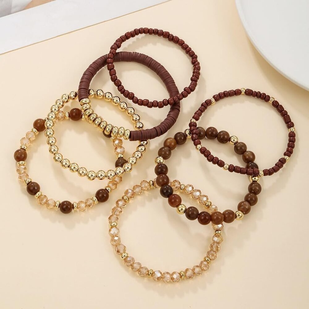 Bohemia Multilayer Stackable Crystal Beaded Brace… - image 2